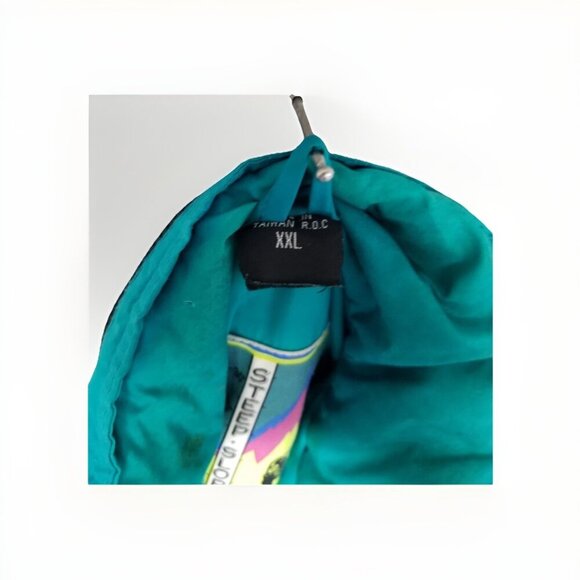 Vintage Steep Slopes Teal Blue Puffer Ski Jacket Coat - Picture 7 of 7